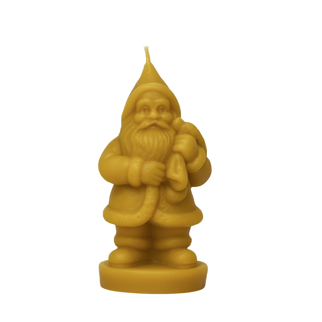 Bienenwachskerze in Weihnachtsmannform