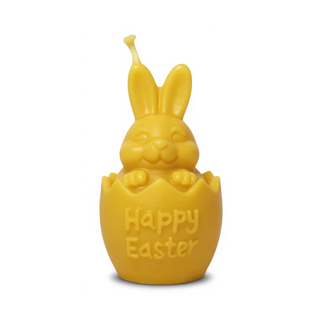 Bienenwachskerze Osterhase aus dem Ei