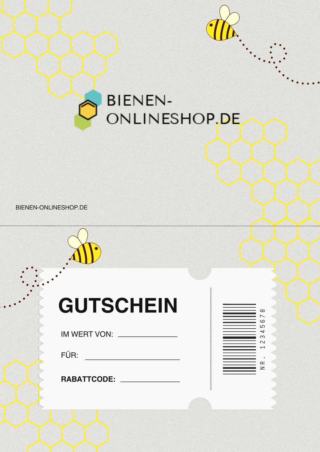 Geschenkgutschein für den Bienen-Onlineshop