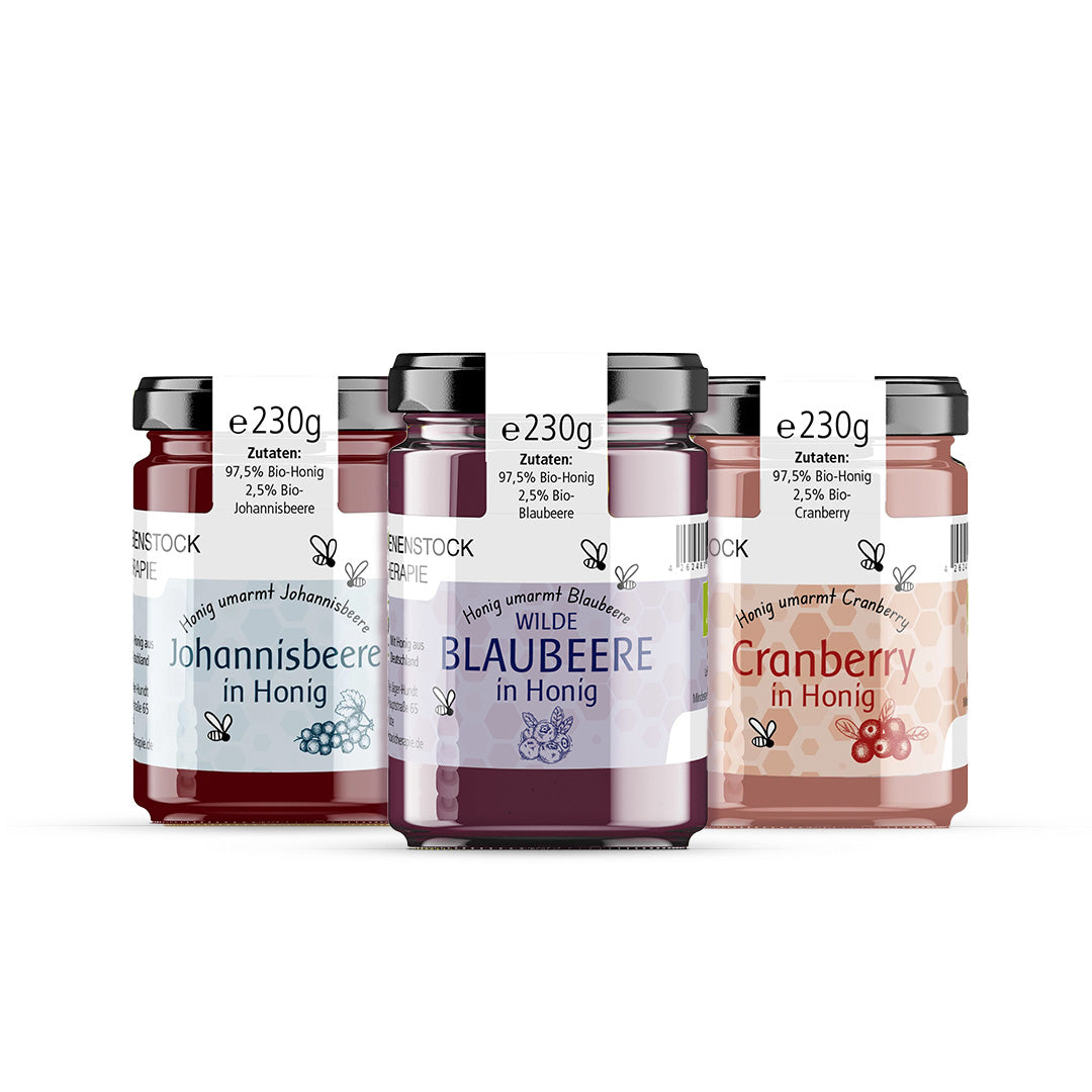 Honig Set Unsere Fruchtigen mit 3 Gläsern à 230 g