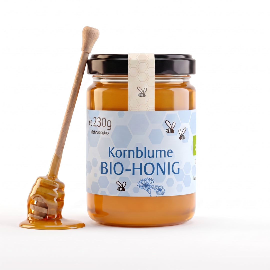 Bio Kornblumenhonig, 230 g im Glas