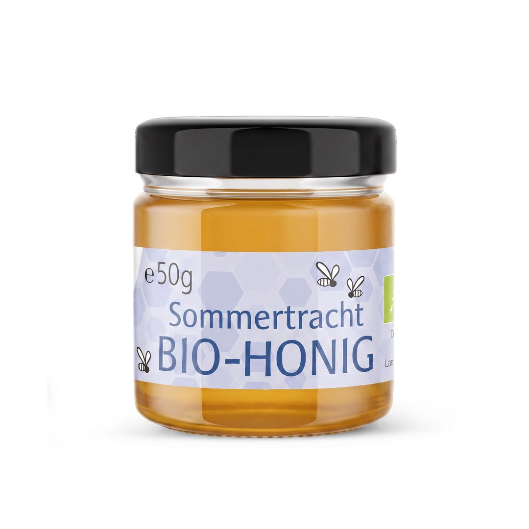 Bio Sommerhonig, 50 g im Glas
