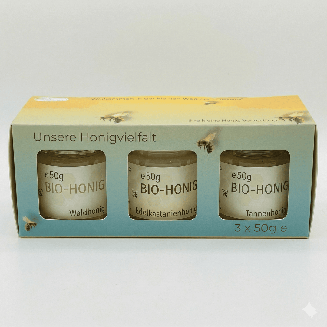 Mini Honig Set mit 3 Gläsern „Waldgeflüster“