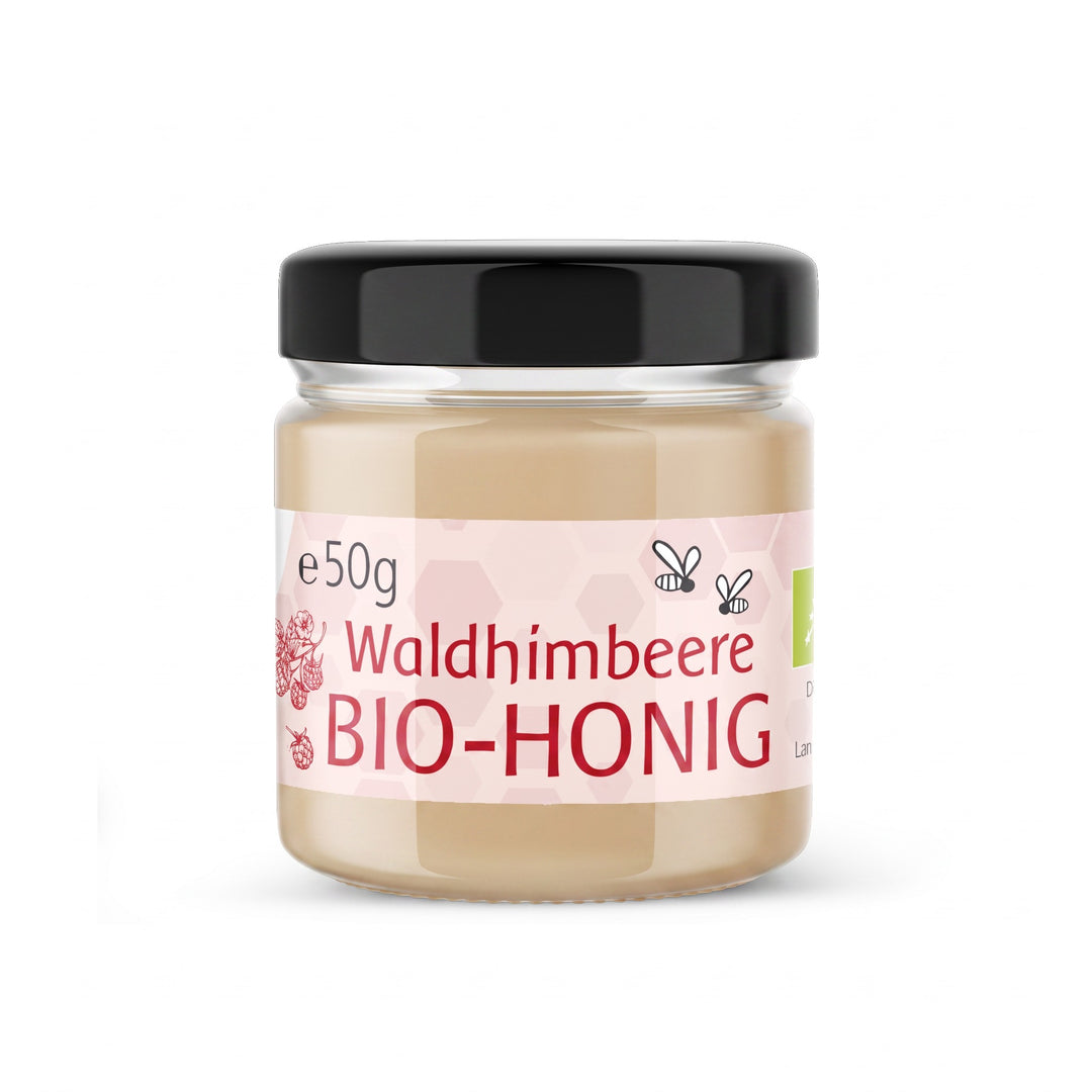 Bio Honig mit Waldhimbeere, 50 g im Glas