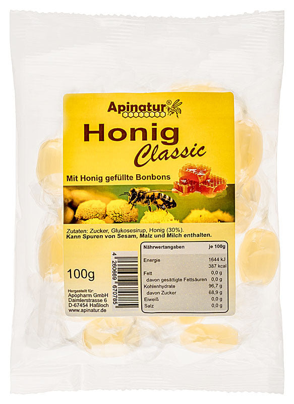 Apinatur Honig-Bonbons „Classic“, 100-g-Beutel