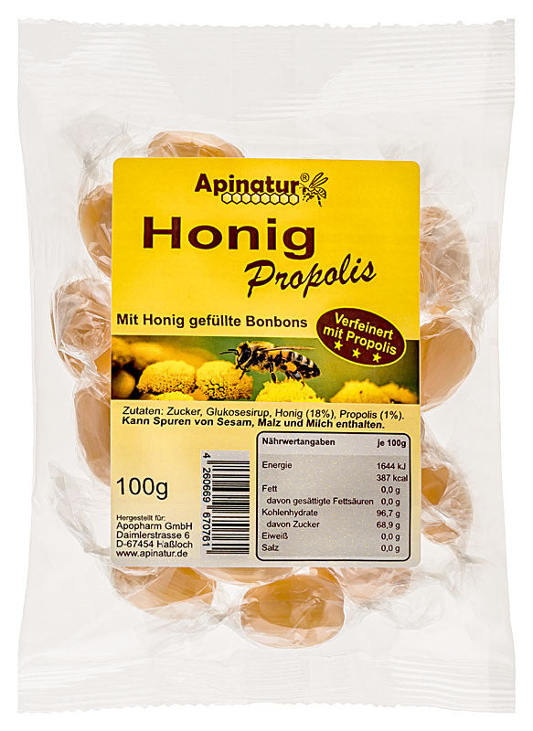 Apinatur Honig-Propolis-Bonbons, 100-g-Beutel