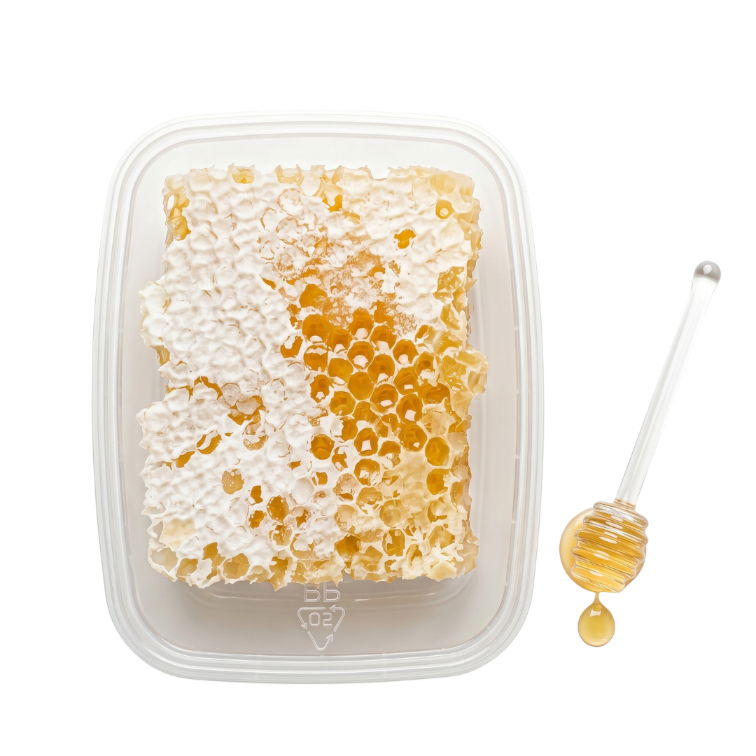 Bio-Wabenhonig 200 g, kristallisiert – naturbelassener Wabenhonig aus Bio-Imkerei
