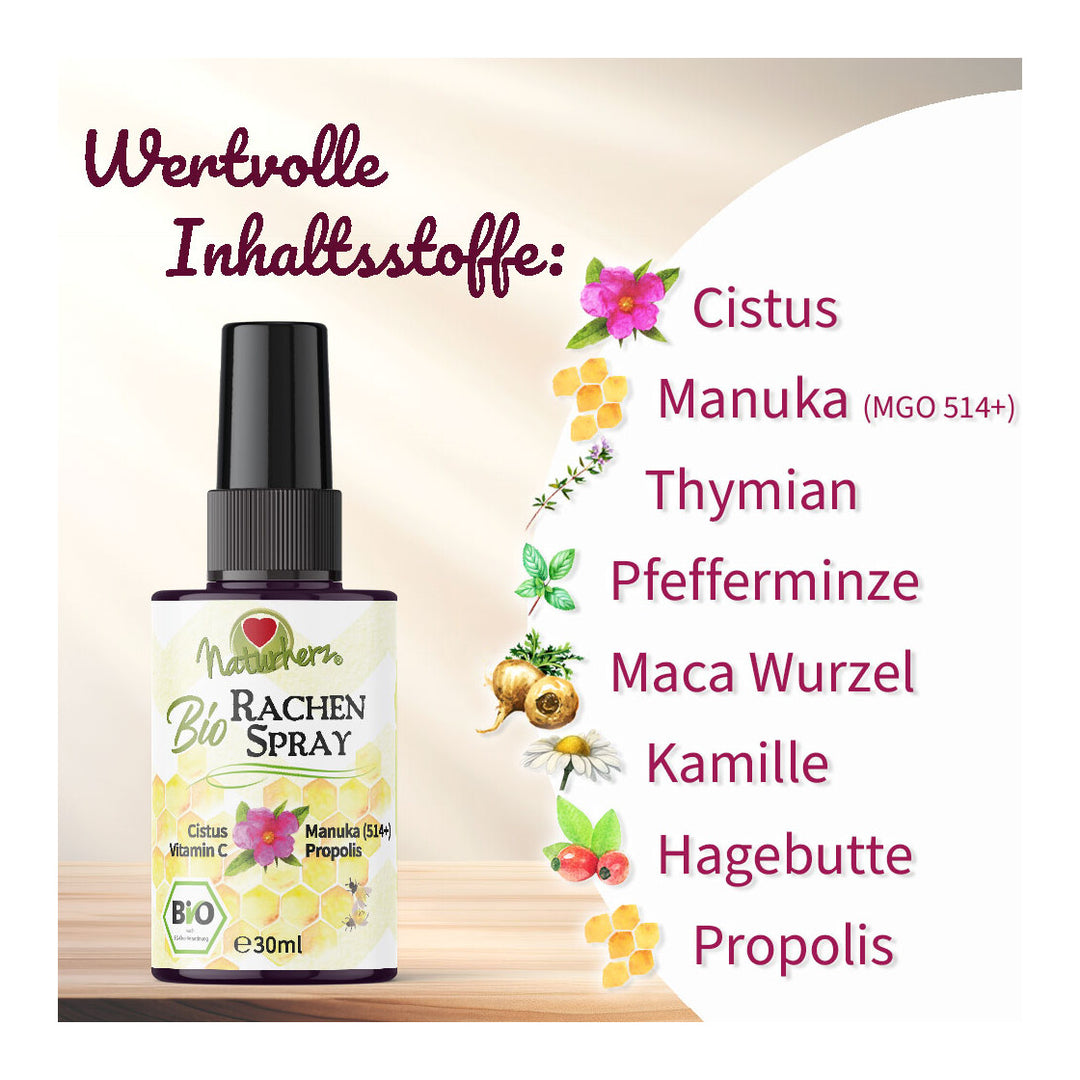 Bio Rachenspray mit Cistus, Manuka, Vitamin C und Propolis – Ansicht 5