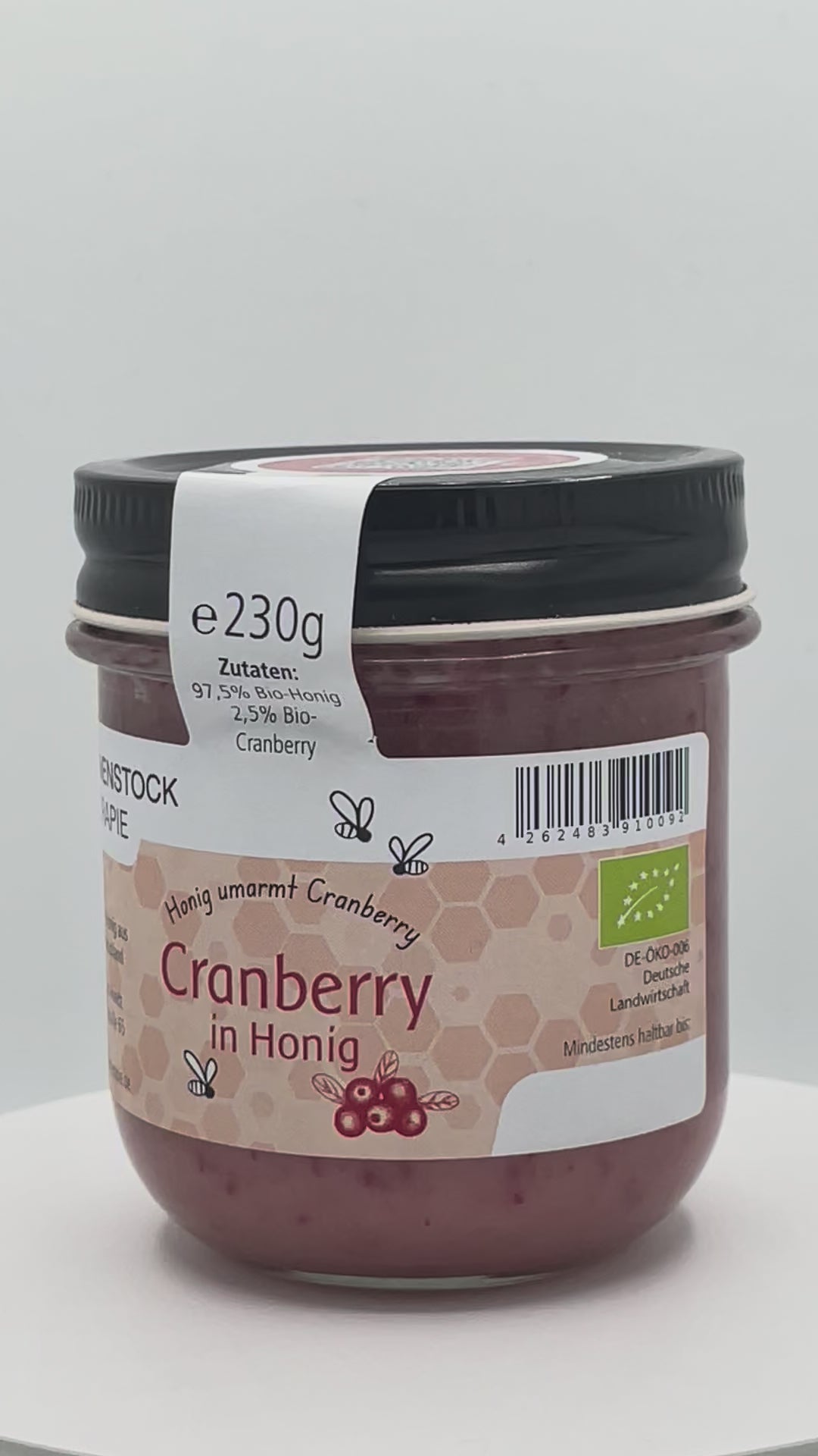 Cranberry in Bio Honig 230 g